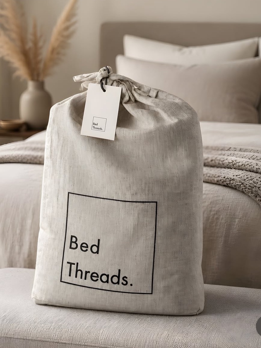 Bed Threads Olive Fitted Sheet 100% French Flax Linen